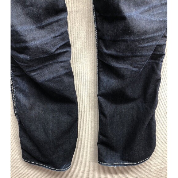 Silver Womens Jeans Size 18" W30/L31 Western Glove Works Dark Wash Distressed - Picture 14 of 16